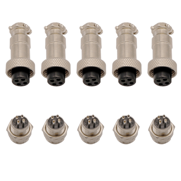 GX12-5 Aviation Connector (5-Pin) – Male and Female Pair - Image 3