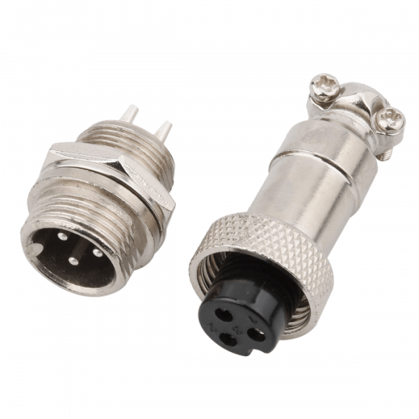 GX12-3 Aviation Connector (3-Pin) – Male and Female Pair - Image 2