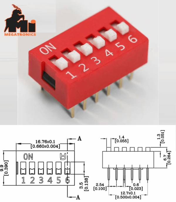 DS 6P DIP Switch – 6-Position Slide Type - Image 5