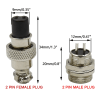 GX12-2 Aviation Connector (2-Pin) – Male and Female Pair - Image 5